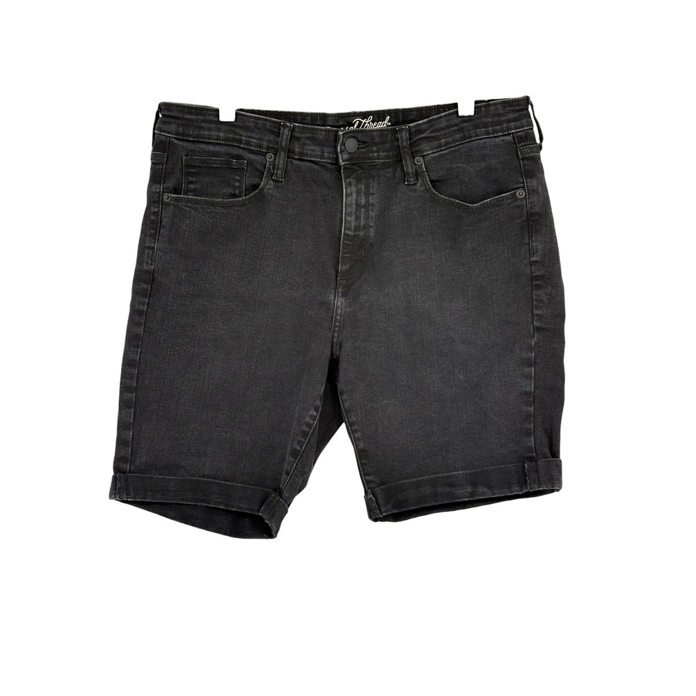 Universal Thread Bermuda Shorts Black High Rise Cuffed Denim 8/29